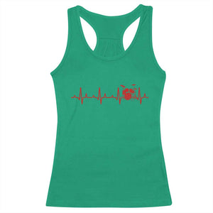 Drums Heartbeat Racerback Tank Top Drummer Percussionist TS10 Irish Green Print Your Wear