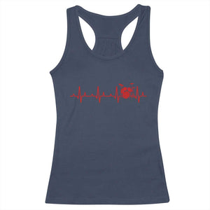 Drums Heartbeat Racerback Tank Top Drummer Percussionist TS10 Navy Print Your Wear