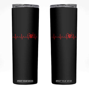 Drums Heartbeat Skinny Tumbler Drummer Percussionist TS10 Black Print Your Wear