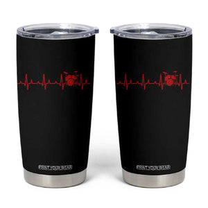Drums Heartbeat Tumbler Cup Drummer Percussionist TS10 Black Print Your Wear