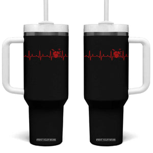 Drums Heartbeat Tumbler With Handle Drummer Percussionist TS10 One Size: 40 oz Black Print Your Wear