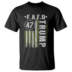 Funny Fafo T Shirt - President 47 FDT American Flag Political Humor Tee TS10 Black Print Your Wear