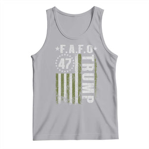 Funny Fafo Tank Top President 47 FDT American Flag TS10 Athletic Heather Print Your Wear
