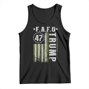 Funny Fafo Tank Top President 47 FDT American Flag TS10 Black Print Your Wear