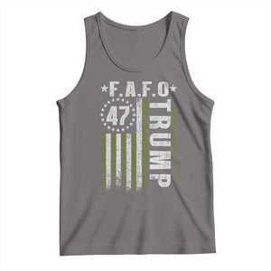 Funny Fafo Tank Top President 47 FDT American Flag TS10 Deep Heather Print Your Wear