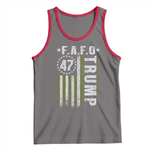 Funny Fafo Tank Top President 47 FDT American Flag TS10 Deep Heather Red Print Your Wear