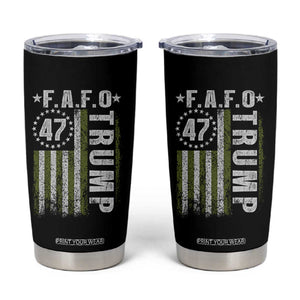 Funny Fafo Tumbler Cup President 47 FDT American Flag TS10 Black Print Your Wear