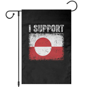 I Support Greenland Garden Flag Grunge Flag TS10 Black Print Your Wear