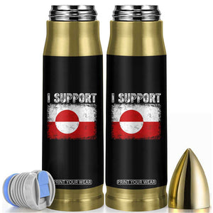 I Support Greenland Bullet Tumbler Grunge Flag TS10 Black Print Your Wear