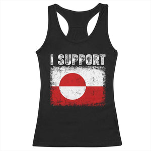 I Support Greenland Racerback Tank Top Grunge Flag TS10 Black Print Your Wear