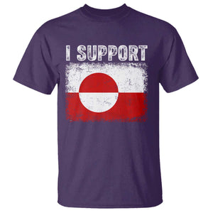 I Support Greenland T Shirt Grunge Flag TS10 Purple Print Your Wear