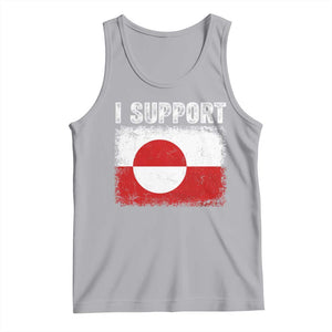 I Support Greenland Tank Top Grunge Flag TS10 Athletic Heather Print Your Wear