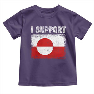 I Support Greenland Toddler T Shirt Grunge Flag TS10 Purple Print Your Wear