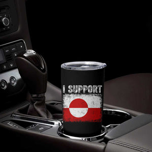 I Support Greenland Tumbler Cup Grunge Flag TS10 Print Your Wear