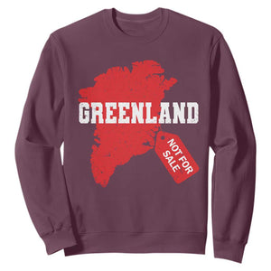 Greenland Not For Sale Sweatshirt Vintage Funny FDT Trump TS10 Maroon Print Your Wear