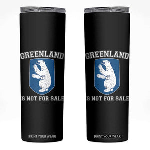 Greenland Is Not For Sale Skinny Tumbler Polar Bear Vintage Political Protest TS10 Black Print Your Wear
