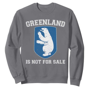 Greenland Is Not For Sale Sweatshirt Polar Bear Vintage Political Protest TS10 Charcoal Print Your Wear