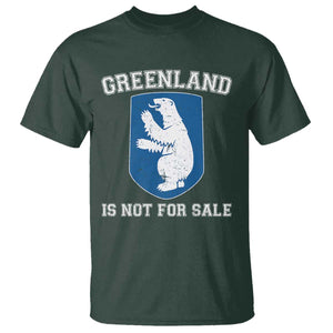 Greenland Is Not For Sale T Shirt - Polar Bear Vintage Political Protest Tee TS10 Dark Forest Green Print Your Wear