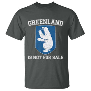 Greenland Is Not For Sale T Shirt - Polar Bear Vintage Political Protest Tee TS10 Dark Heather Print Your Wear