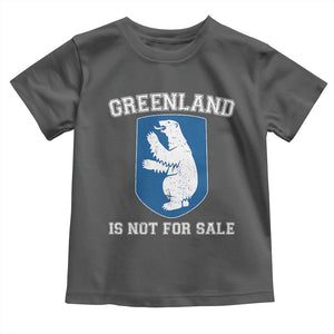 Greenland Is Not For Sale Toddler T Shirt Polar Bear Vintage Political Protest TS10 Dark Heather Print Your Wear