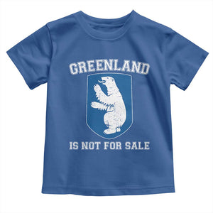 Greenland Is Not For Sale Toddler T Shirt Polar Bear Vintage Political Protest TS10 Royal Blue Print Your Wear