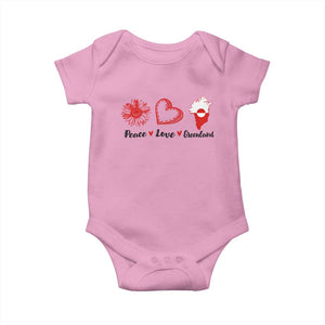 Peace Love Greenland Baby Onesie Sunflower Flag Stand With Greenland TS10 Light Pink Print Your Wear