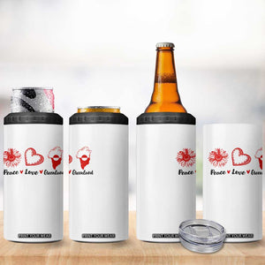 Peace Love Greenland 4 in 1 Can Cooler Tumbler Sunflower Flag Stand With Greenland TS10 Print Your Wear