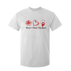 Peace Love Greenland T Shirt For Kid Sunflower Flag Stand With Greenland TS10 White Print Your Wear
