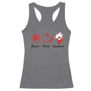 Peace Love Greenland Racerback Tank Top Sunflower Flag Stand With Greenland TS10 Charcoal Print Your Wear