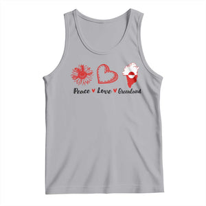 Peace Love Greenland Tank Top Sunflower Flag Stand With Greenland TS10 Athletic Heather Print Your Wear