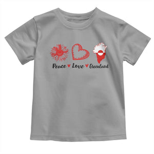Peace Love Greenland Toddler T Shirt Sunflower Flag Stand With Greenland TS10 Sport Gray Print Your Wear