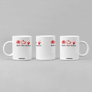 Peace Love Greenland Coffee Mug Sunflower Flag Stand With Greenland TS10 Print Your Wear