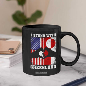 I Stand With Greenland Coffee Mug Greenlander US Flag Greenland American Usa America TS10 Print Your Wear