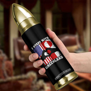 I Stand With Greenland Bullet Tumbler Greenlander US Flag Greenland American Usa America TS10 Print Your Wear