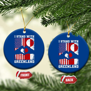 I Stand With Greenland Ceramic Ornament Greenlander US Flag Greenland American Usa America TS10 1pc Blue Print Your Wear