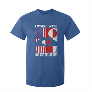 I Stand With Greenland T Shirt For Kid Greenlander US Flag Greenland American Usa America TS10 Royal Blue Print Your Wear