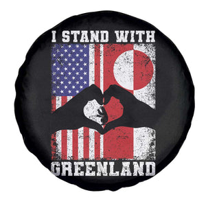 I Stand With Greenland Spare Tire Cover Greenlander US Flag Greenland American Usa America TS10 Print Your Wear