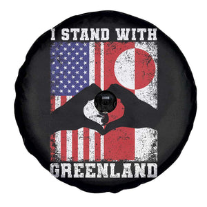 I Stand With Greenland Spare Tire Cover Greenlander US Flag Greenland American Usa America TS10 Print Your Wear