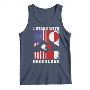 I Stand With Greenland Tank Top Greenlander US Flag Greenland American Usa America TS10 Navy Print Your Wear