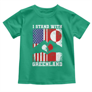 I Stand With Greenland Toddler T Shirt Greenlander US Flag Greenland American Usa America TS10 Irish Green Print Your Wear