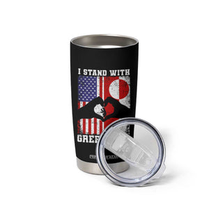 I Stand With Greenland Tumbler Cup Greenlander US Flag Greenland American Usa America TS10 Print Your Wear