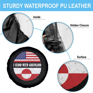 I Stand With Greenland Spare Tire Cover Political Protest Greenlander American Flag TS10 Print Your Wear