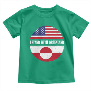 I Stand With Greenland Toddler T Shirt Political Protest Greenlander American Flag TS10 Irish Green Print Your Wear