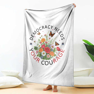 Pro Democracy Throw Blanket Human Rights Our Rage Protest Floral FDT TS10 Print Your Wear