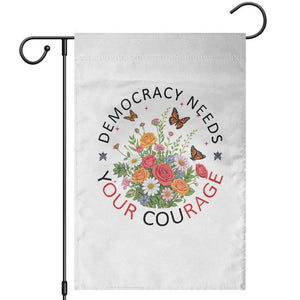 Pro Democracy Garden Flag Human Rights Our Rage Protest Floral FDT TS10 White Print Your Wear