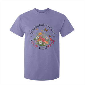 Pro Democracy T Shirt For Kid Human Rights Our Rage Protest Floral FDT TS10 Violet Print Your Wear
