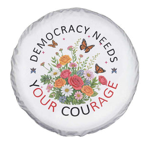 Pro Democracy Spare Tire Cover Human Rights Our Rage Protest Floral FDT TS10 Print Your Wear
