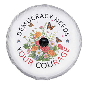 Pro Democracy Spare Tire Cover Human Rights Our Rage Protest Floral FDT TS10 Print Your Wear