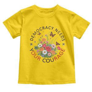 Pro Democracy Toddler T Shirt Human Rights Our Rage Protest Floral FDT TS10 Daisy Print Your Wear