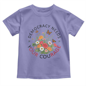 Pro Democracy Toddler T Shirt Human Rights Our Rage Protest Floral FDT TS10 Violet Print Your Wear